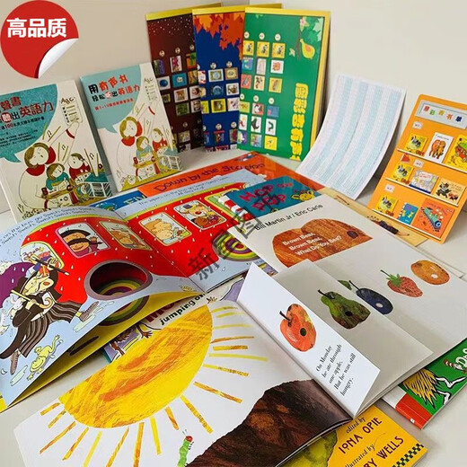 廖彩杏书单英文绘本全套130本阶英语启蒙小达人小蝌蚪点读笔 高品质上海版 廖一 1-7周 13本 易趣WIFI点读笔A832g+书