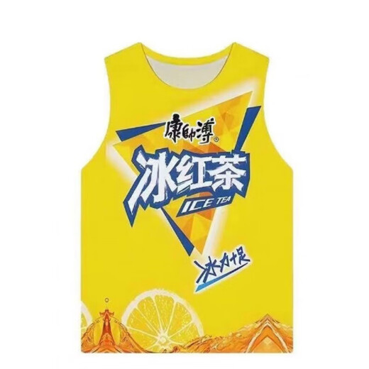 冰红茶衣服大同冰红茶绿茶短袖背心T恤科比球员版劳大耐篮球恶搞 TY4877 均码 150