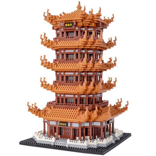 Manquxia Chinesische Bausteine ​​Suzhou Garden Hochtechnische Kalkül Männer und Frauen Bauserie versammelten Kinderspielzeuggeburtstag [Farbbox] mittelgroße Afang Palace-1283