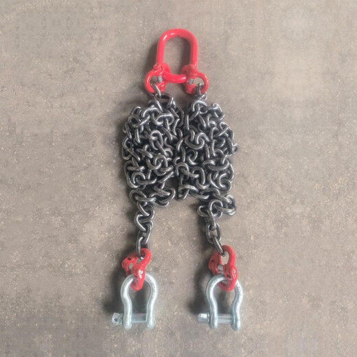 Kezhitu lifting chain double limb chain hoist ring shackle ring sling sling G80 manganese steel chain iron chain sling rigging 12358 tons 2 tons 1 meter