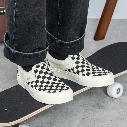 VANS范斯中性鞋Slip-On VR3低帮经典帆布鞋休闲鞋 一脚蹬 棋盘格 40