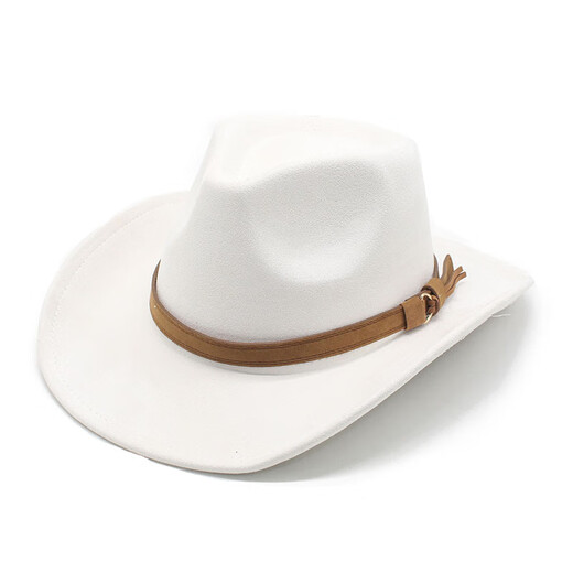 XINBUCKS Western Cowboy Hat Top Hat Men and Women European and American British Style Knight Hat Sun Hat Jazz Hat Ethnic Style Brown (Unisex) 57-58cm