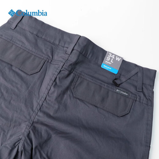 哥伦比亚（Columbia）25春夏新款户外五分裤男轻薄休闲短裤AE9793 AE9793-011黑灰色 38