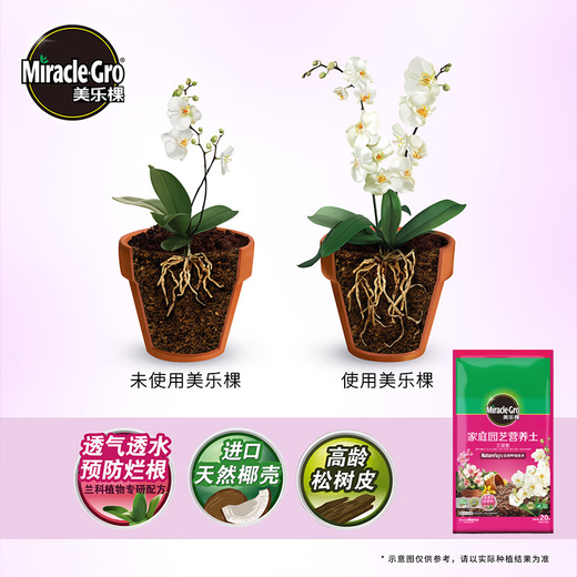 Meileke orchid type nutritional soil for flower cultivation and flower fertilizer gardening planting soil flower soil Clivia Phalaenopsis orchid special soil 20L