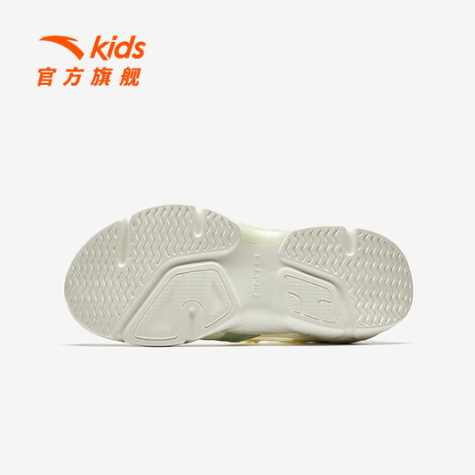 Anta children's sandals, girls' shoes, summer new Mary Jane frame outdoor beach shoes, ivory white/yocao green-3 35