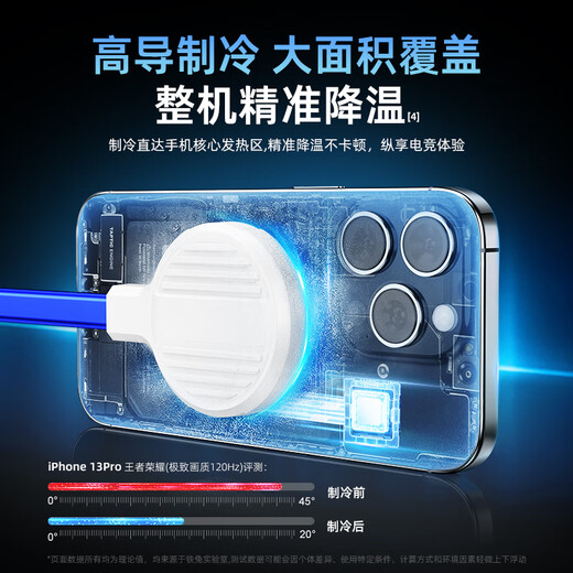 铁兔液冷散热器水冷cpu半导体降温神器游戏直播专用制冷平板ipad适用苹果一加小米手机磁吸结冰超静音 寒霜Ultra 36W AI液冷散热器-不带无线充