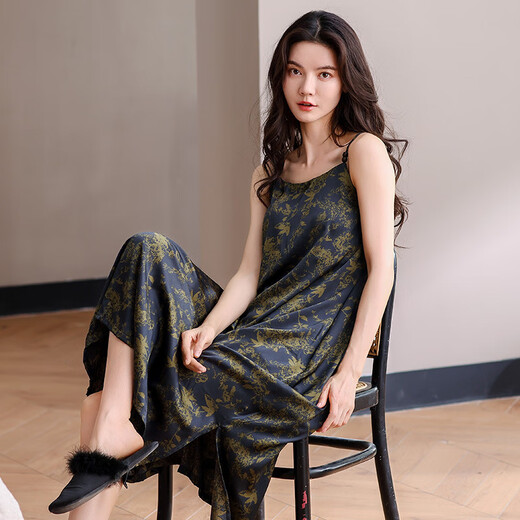 Hanrui Summer Jacquard Cool Skinsy Friendsy Sexy Kinegown Sexy Ladies Home Flouge Платье A13116 M