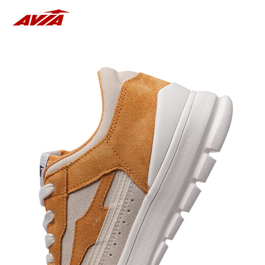 AVIA新品825R复古潮流球鞋女款时尚百搭低帮透气运动鞋鞋子 白橙 37