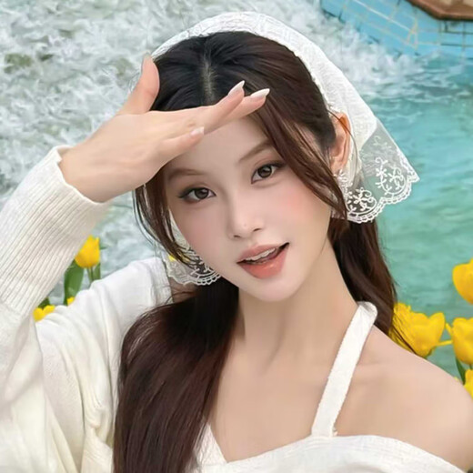 Triangle du bandeau en dentelle Xijizu Écharpe pour femmes pour la coiffure de coiffure turban de printemps et d'automne