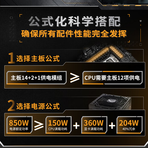 ASUS TUF family bucket 9800X3D/9950X3D/14900KF/14600KF+5090D/5080/5070ti/5060Ti computer game desktop assembly computer host configuration five R7-9800X3D+RTX5080