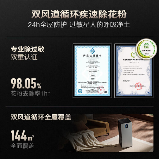 352 Air Purifier Removes Formaldehyde Bacteria Influenza Virus TVOC Odor Allergen Formaldehyde Digital Display New House Household Tower Double Fan Z120 Home Appliances National Subsidy