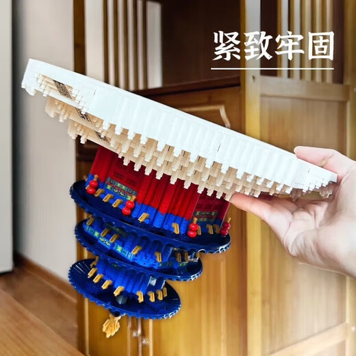 故宫天坛积木拼装成人建筑难度拼图男孩女生玩具礼物 【】大铁塔15866粒+亚克力