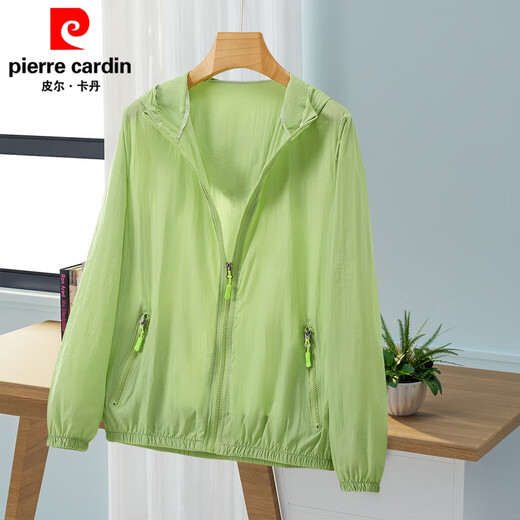 Pierre cardin summer 2025 light and light breathable versatile sun protection clothes for women loose and larger size purple-proof. Outer jacket ZB1355 blue 4XL 155-179