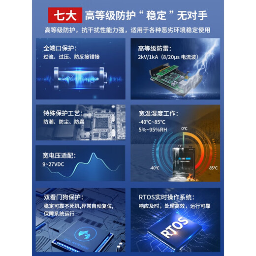 YUECHANGSHENG Switch Quantity Acquisition Remote Distributed Module Module Relay Serial Port Network RS485 Entrée RS4858DI + 2DOSDDD8020-AD