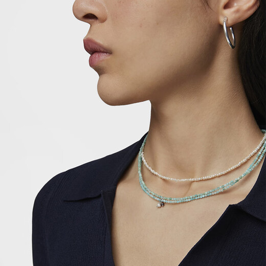 Yadige New Design 2025 Amazonite Gemstone Classic Stacked Clavicle Chain Gift Stacked Amazonite