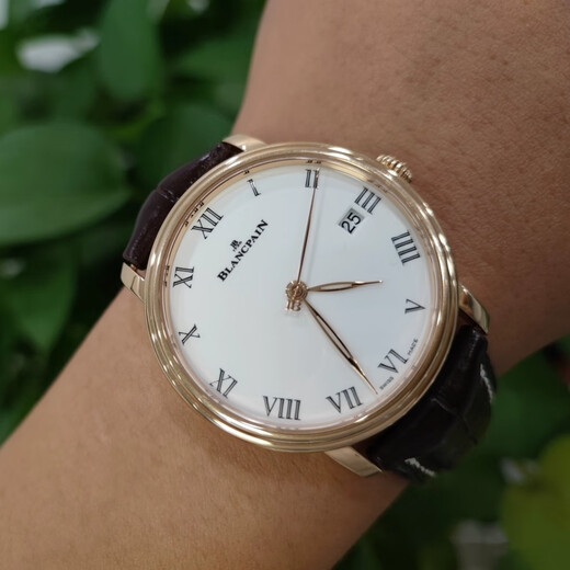 【二手99新】全套宝珀（blancpain）男表经典系列自动机械表月相月份星期显示二手奢侈品男士手表 42白盘6630-3631-55B