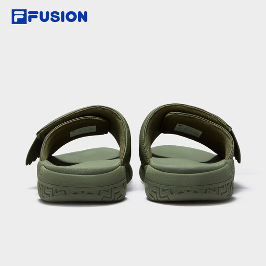 FILA FUSION斐乐潮牌拖鞋男鞋潮流凉拖鞋2025夏新款面包拖鞋沙滩鞋 凯特橄榄绿-CO 40