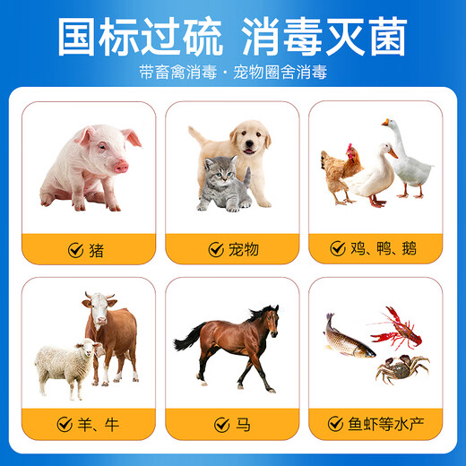 Rulik Potassium Hydrogen Persulfate Disinfectant Liquid Veterinary Drug Pig Farm Disinfection Complex Powder Cattle and Sheep Farm Swine Fever Disinfectant Potassium Hydrogen Persulfate Disinfection Combination