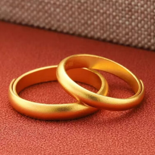 Taijufu pure gold covered with pure silver ancient ring frosted pure gold covered with silver gold ring classic live couple ring gift ancient method men's ring 4 grams gold 0.3 grams