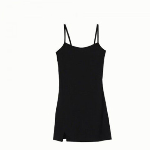 Fhhuabd Internet célébrité robe blanche pour les femmes en été, pure, mince et margeant la taille, sweet premier amour robe à manches bouffantes 695 # [Black Short] S 90jin [Jin est égal à 0,5 kg] peut être porté à l'intérieur