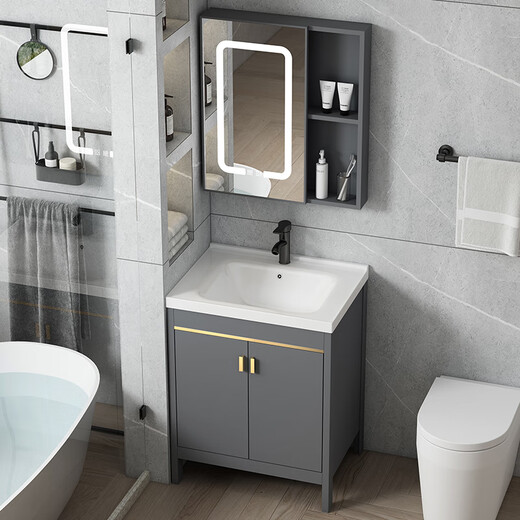 Jomoo Small Apartment Column Basin Fermer Salle de salle de bain Cabinet de salle de bain Céramique Integrated Balcone Balconie lavabo à lavabo