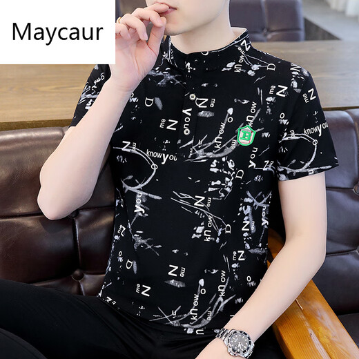 Maycaur 2025 Новый летний летняя мужская футболка для футболки с коротки