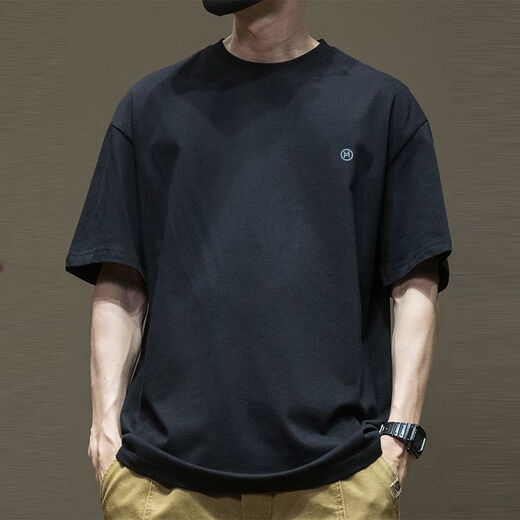 GTYUWVG AMÉRICAINE TRENDE TRENDE Japonais et coréen Nouveau t-shirt à manches courtes pour hommes et femmes T-shirt décontracté à mi-manche pour hommes et femmes blancs 1365 L