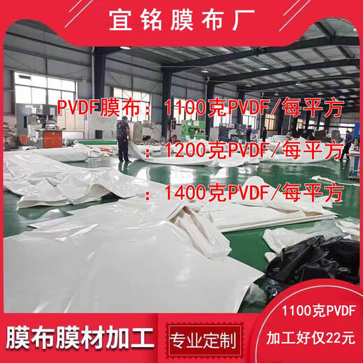 Processing pvc/PVDF membrane cloth parking shed membrane cloth tensile membrane structure awning car shed landscape knife scraper viewing tarpaulin 1050 grams of membrane cloth per square meter PTFE membrane material