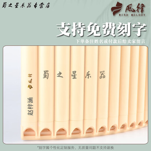时笙26管排箫易学排笛初学者小学生教学成人儿童入门弧形演奏 26管演奏款象牙白