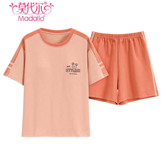莫代尔睡衣女款夏季纯棉短袖短裤甜美薄款全棉休闲学生家居服套装可外穿 Z9859 M 建议80-100斤穿