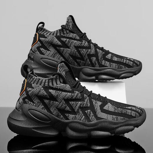 
Changxiang Huili men's shoes in summer new breathable thin lightweight mesh shoes versatile casual dad shoes outdoor running sports trendy shoes RF-9909 black gray 42