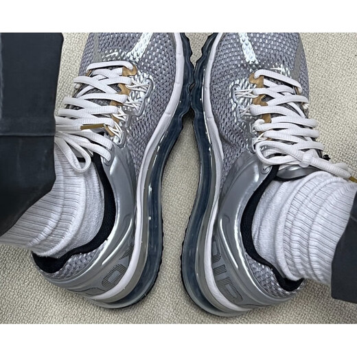 Nike (Nike) Airmax Silber gepolstert Mode lässige Laufschuhe HJ-official Flaggschiff echtes HF4884-100 / 41