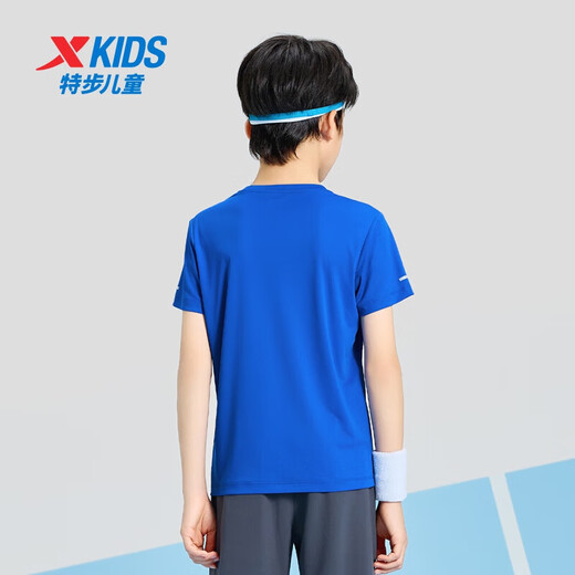 
XTEP (XTEP) children's short-sleeved T-shirt for boys' summer thin new style medium-large children's quick-drying clothes base shirt Royal Blue [9215] 150 cm