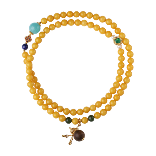 Potala Palace beeswax amazonite multi-circle bracelet transfer beads double-circle Buddha bead bracelet men and women new Chinese style colorful beads beeswax amazonite multi-circle bracelet