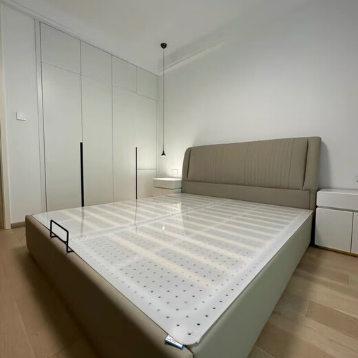 SHINE PURIORpp bed board hole solid wood bed board gasket mute ribs skeleton encryption tool mattress hard and soft bed anti-collapse 5MM white [hot-selling in the store] 1.5X2 meters (1478X990 2 pieces)