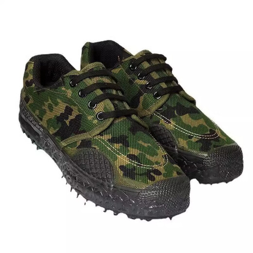 3537 camouflage shoes Jiefang shoes construction site wear-resistant men and women labor protection shoes rubber shoes labor shoes work men's shoes 3537 thick sole low top number camouflage 35
