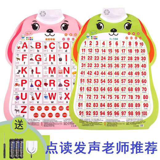 Shantoulin Village Reading Audio Diagramm Nummer 1-100 Kindergarten Kinder erster Mathematik Wandaufkleber Spielzeug Tisch mit 100 Transportszenarien