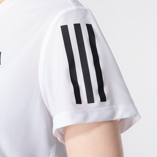 Adidas women's suit 2025 summer new fitness running breathable comfortable short-sleeved T-shirt woven foot trousers 2-piece set Two-piece set/classic match S