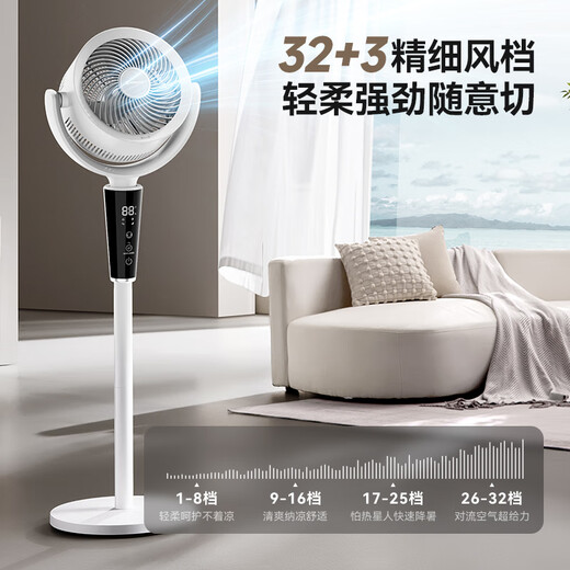 AIRMATE Intelligent Voice Air Circulation Fan Household Light Sound Energy Saving Level One Energy Efficiency 32-speed DC Variable Frequency Vertical Electric Fan Upgraded Filter Filter Negative Ions Purification High Wind Intelligent Voice Negative Ions + Filter Filter + 32-speed DC Level One Energy Efficiency