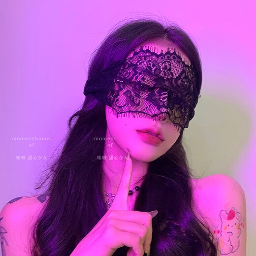 性感蕾丝眼罩禁欲系情调黑色面具性感半遮脸诱惑花边眼罩白色花纹 1047黑红 均码