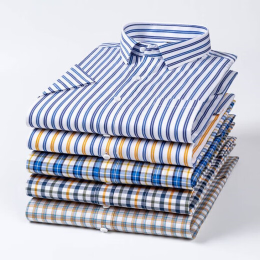 [Coton Daddy Suit] chemise d'été haut de gamme à manches courtes pour hommes à manches moyennes et jeunes chemises décontractées lâches à la mode et polyvalente F983 L 40