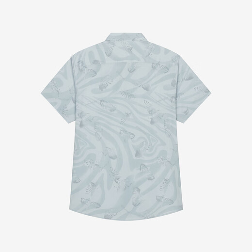 Jinba Men's Clothing (K-Boxing) Jinba Men's Clothing Spring and Summer Fashion Art Geometric Print Short Sleeve Shirt FDCE2906 Zhongyan Gray 2XL