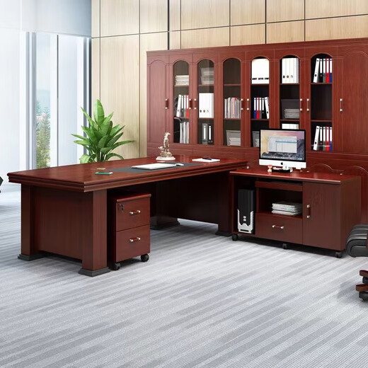 ZHONGWEI boss desk supervisor desk president desk office simple modern executive desk leader desk 2 meters including double cabinets
