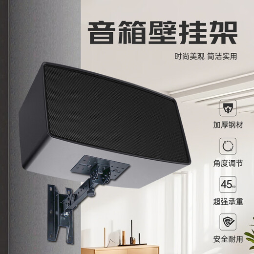 Aiyuan Speaker Wall Mount Bracket KTV Stage Card Pack Telescopic Wall Mount Thickened Metal Suspension Device Rack Surround Sound Bracket Home Conference Room Ceiling 2 Pack