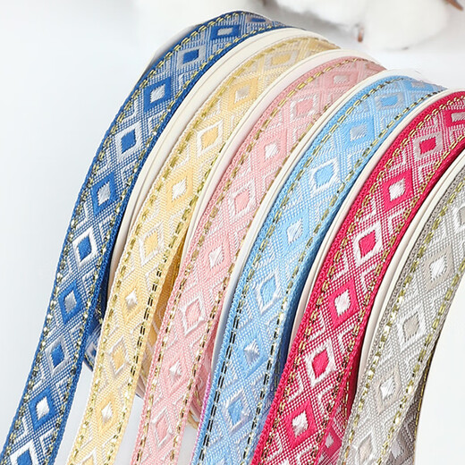 Ribbon ribbon holiday gift packaging with diy decorative ribbon cake baking packaging with ethnic style strap light pink 1.2cm*9m