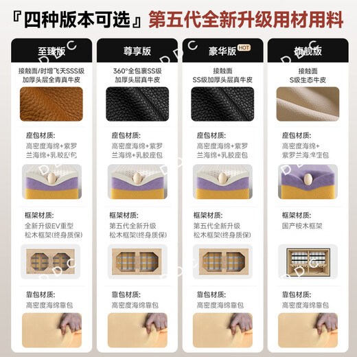 ddc意式极简真皮沙发头层牛皮沙发双扶手单人位 9224y-23