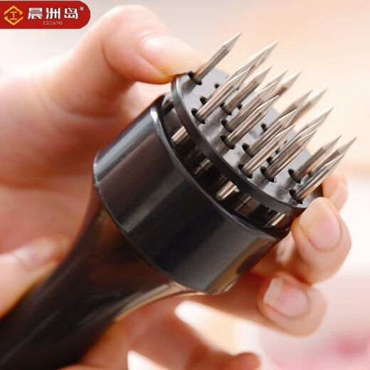晨洲岛牛排扎孔器家用断筋嫩肉针猪扒鸡排鸡翅松肉针敲肉锤不锈钢猪皮插 一个装 【白色肉排针】断筋入味