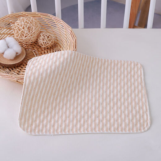 
Newborn baby urine septum waterproof and washable pure cotton breathable color cotton baby urine pad small leak-proof diapers diaper pad brown and white stripes 25*35 trial package 1
