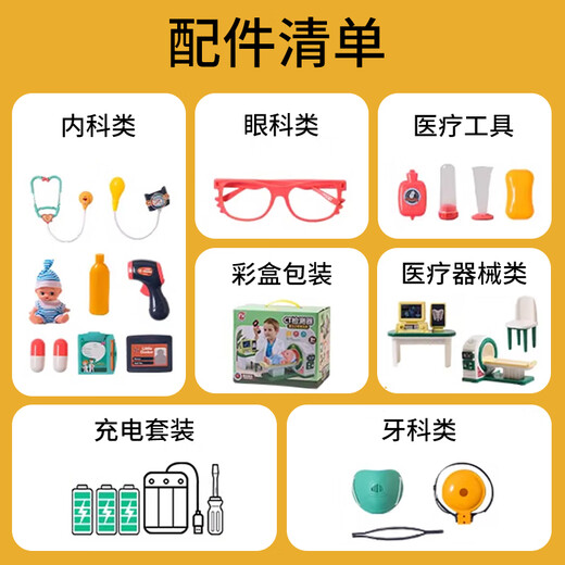 凡米潮品医生玩具女孩儿童过家家套装高端生日礼物3-6-10岁六一儿童节礼物 CT检测器【充电款】