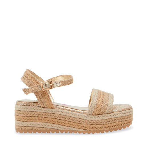 Steve Madden Girls' Shoes Cleo, Natural Natural 3 Little Kid